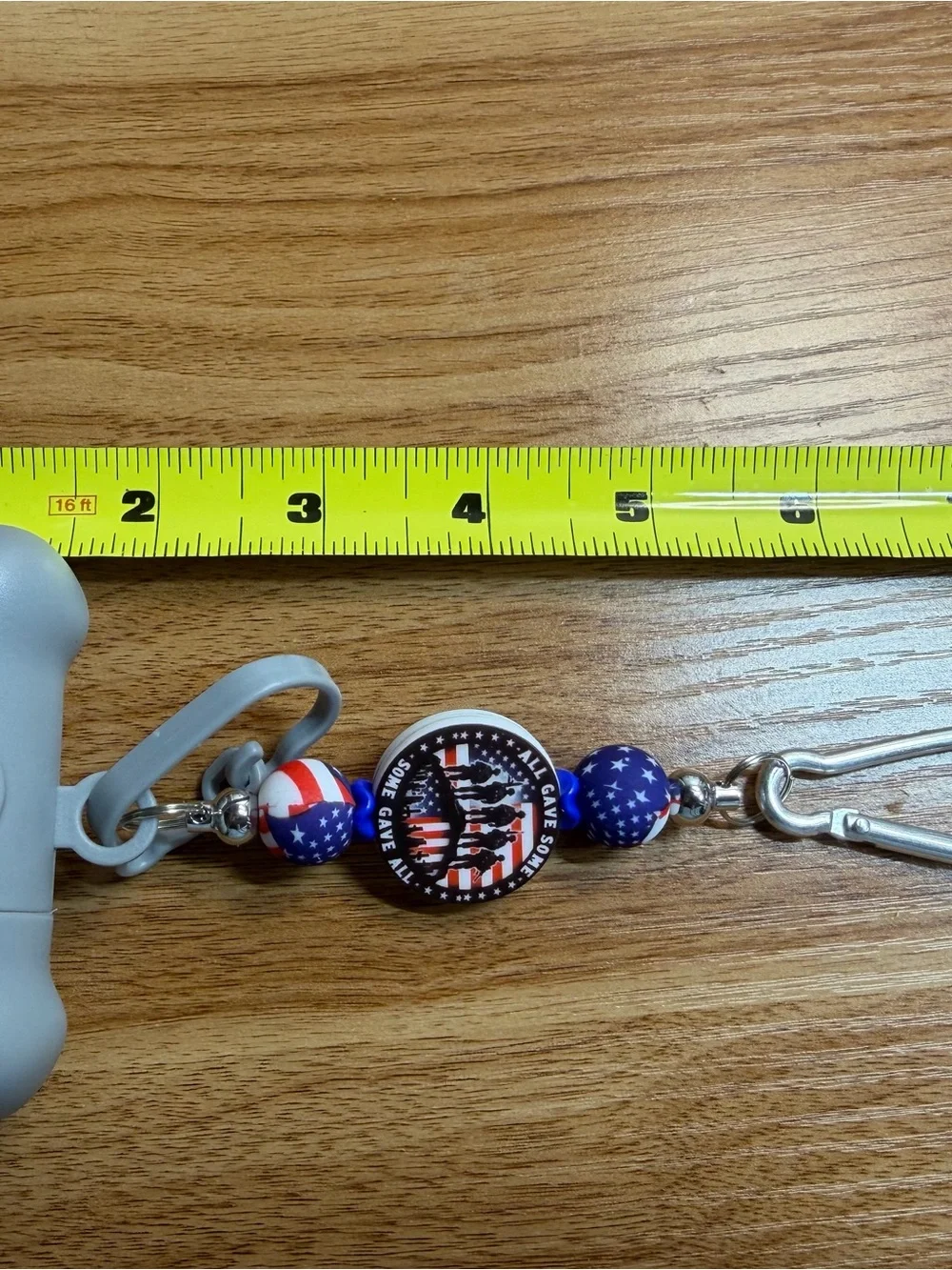 Patriotic Dog Bone Waste Bag Holder with Keychain
